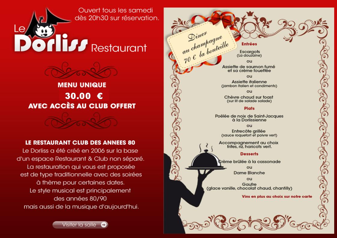Le Dorliss : la carte du restaurant